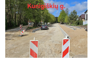 Kunigiškių gatvės tvarkymo darbai tęsiami – rastas teisinis sprendimas
