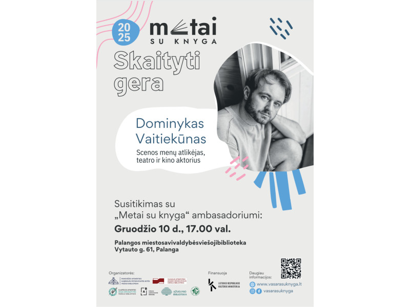 Susitikimas su Dominyku Vaitiekūnu Palangos viešojoje bibliotekoje