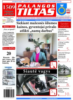 Palangos tilto laikraštis, Data: 2016-09-08, Numeris: 67 (1501) 