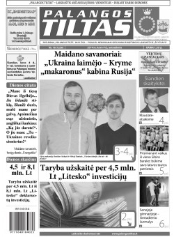 Palangos tilto laikraštis, Data: 2014-03-03, Numeris: 18(1256) 