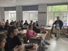 Svečiai nebuvo vien stebėtojai. Kelias matematikos pamokas mūsų Gimnazijoje vedė ir matematikos mokytojas Dinis António Sá Fernandes Pereira.