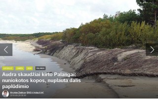 Akmenų siena prie Palangos tilto gali būti kopų ardymo priežastis?