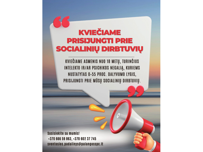 Kviečiame prisijungti prie socialinių dirbtuvių