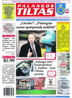 Palangos tilto laikraštis, Data: 2014-10-13, Numeris: 77(1315) 