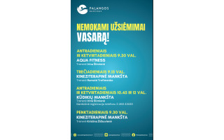 Nemokami užsiėmimai vasarą  Palangos baseine