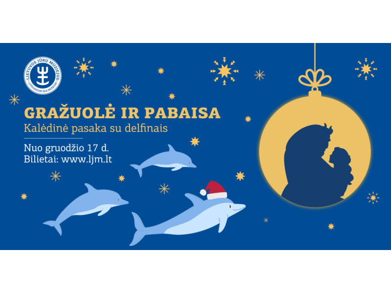 Kalėdinė pasaka su delfinais  „Gražuolė ir pabaisa“ – nuo gruodžio 17 dienos delfinariume 