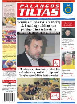 Palangos tilto laikraštis, Data: 2013-01-31, Numeris: 9 (1150) 