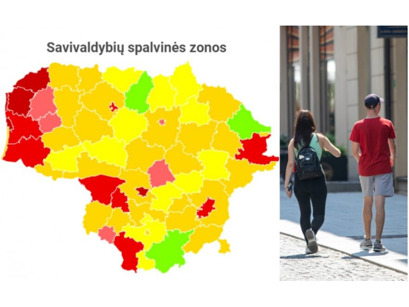Lietuvoje beliko 3 žaliosios COVID-19 savivaldybės, prasčiausia situacija – Palangoje  
