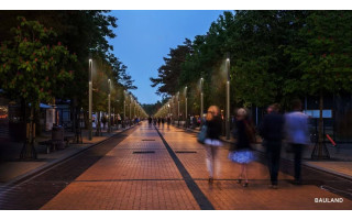 Palanga pristatė modernius J. Basanavičiaus gatvės ir jūros tilto apšvietimo sprendimus – darbai prasidės vasarį (FOTO GALERIJA)