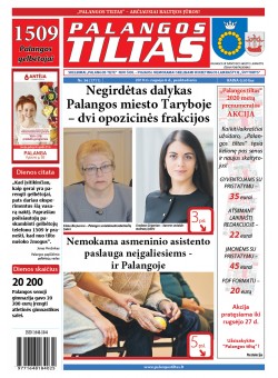 Palangos tilto laikraštis, Data: 2019-09-12, Numeris: 36 (1711) 