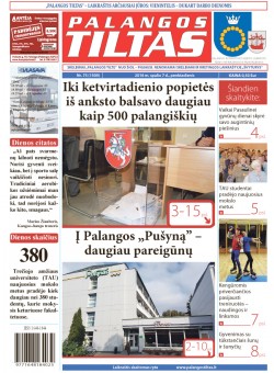 Palangos tilto laikraštis, Data: 2016-10-06, Numeris: 75(1509) 