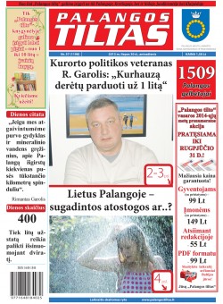Palangos tilto laikraštis, Data: 2013-07-29, Numeris: 57 (1198) 