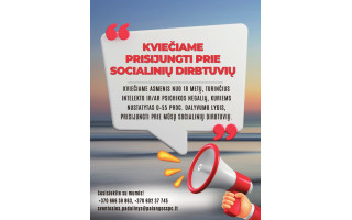 Kviečiame prisijungti prie socialinių dirbtuvių