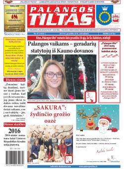 Palangos tilto laikraštis, Data: 2015-12-21, Numeris: 97(1433) 