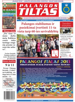 Palangos tilto laikraštis, Data: 2013-09-19, Numeris: 71 (1212) 
