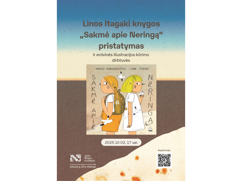 Linos Itagaki knygos „Sakmė apie Neringą“ pristatymas ir erdvinės iliustracijos kūrimo dirbtuvės