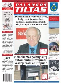 Palangos tilto laikraštis, Data: 2013-04-08, Numeris: 26 (1167) 