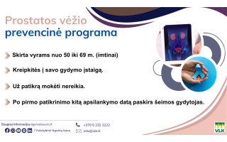 Ligonių kasa: vis daugiau Lietuvos vyrų ryžtasi pasitikrinti dėl prostatos vėžio