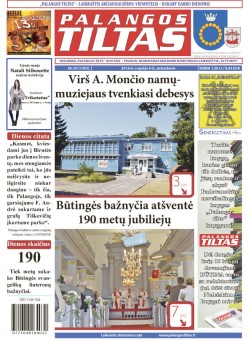 Palangos tilto laikraštis, Data: 2014-09-08, Numeris: 67(1305) 