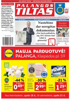 Palangos tilto laikraštis, Data: 2018-10-18, Numeris: 42(1667) 