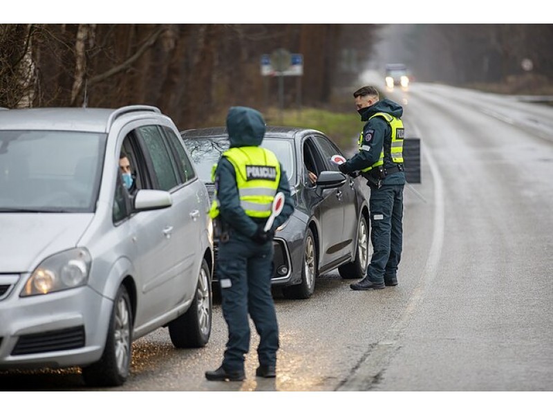 Pirmadienį policija mažiau tikrino įvažiuojančiuosius į Palangą