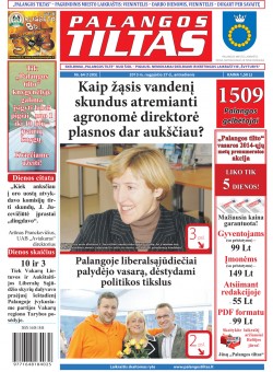 Palangos tilto laikraštis, Data: 2013-08-26, Numeris: 64 (1165) 