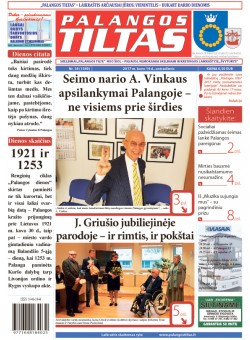 Palangos tilto laikraštis, Data: 2017-03-13, Numeris: 18(1549) 