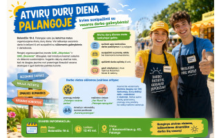 Atvirų durų diena Palangoje kvies susipažinti su vasaros darbo galimybėmis