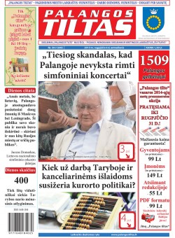 Palangos tilto laikraštis, Data: 2013-08-05, Numeris: 59 (1200) 