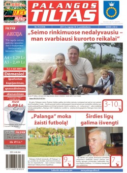 Palangos tilto laikraštis, Data: 2011-09-29, Numeris: 75 (1019) 
