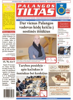 Palangos tilto laikraštis, Data: 2017-02-02, Numeris: 8(1539) 