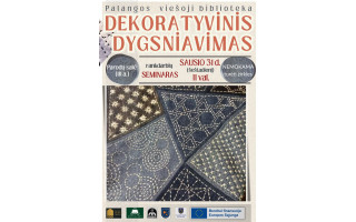 Bibliotekoje – rankdarbių seminaras „Viskas marga“ paroda „Mėlyna“