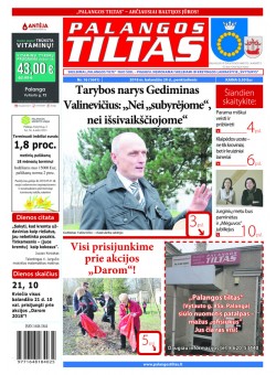 Palangos tilto laikraštis, Data: 2018-04-19, Numeris: 16(1641) 