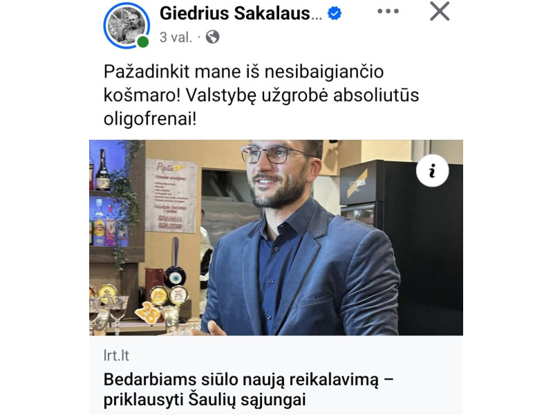 Seimo narys Karolis Neimantas siūlo bedarbių privalomą mobilizaciją į Šaulių sąjungą