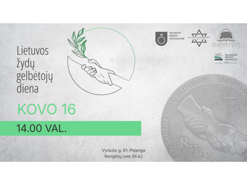 Kviečiame į Lietuvos žydų gelbėtojų dienos minėjimą Palangoje