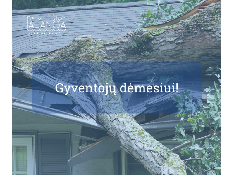 Šeštadienį prognozuojamas smarkus vėjas ir gausus lietus