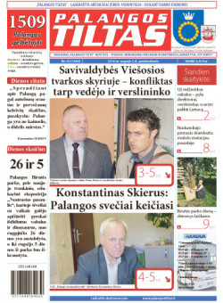 Palangos tilto laikraštis, Data: 2016-09-01, Numeris: 65 (1499) 