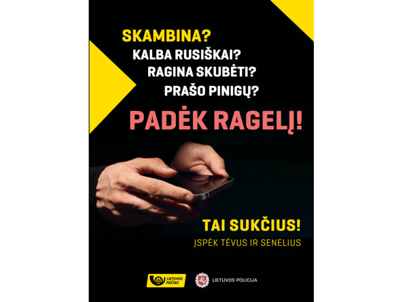 Lietuvos paštas ir Lietuvos policija vienija jėgas kovai su sukčiais
