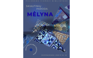 Palangos viešojoje bibliotekoje – skiautinių paroda „Mėlyna“
