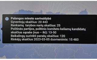 Oficialu: Vyriausioji rinkimų komisija patvirtino, kad nuo 2027-ųjų Palangos miesto savivaldybės taryboje bus 25 nariai vietoj 21