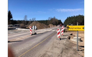 Ligoninės gatvės sankryža taps saugesnė – intensyviai vyksta rekonstrukcijos darbai