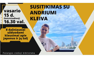 Susitikimas su knygų autoriumi Andriumi Kleiva