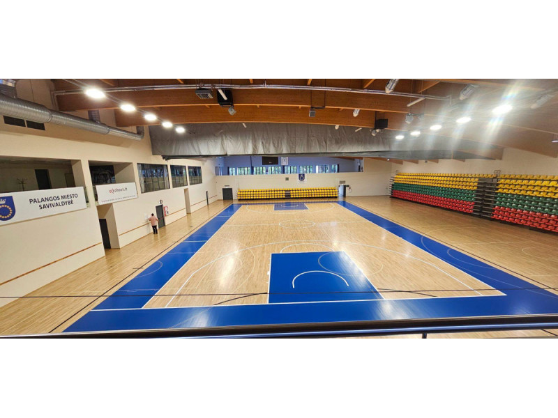 Palangos sporto centro krepšinio salė pasirengusi naujam sezonui