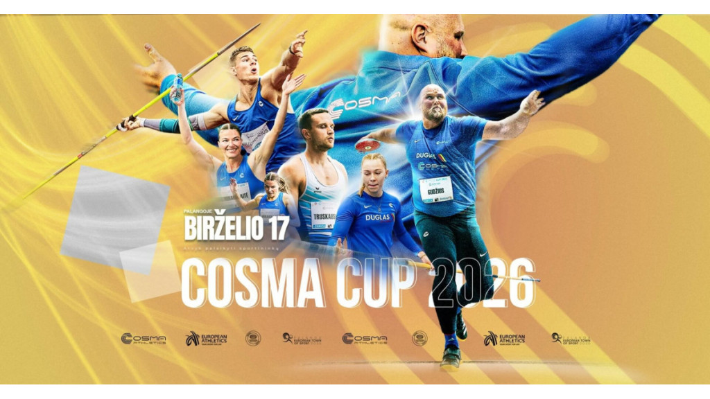 Birželio 17-ąją Palangos stadione – tarptautinio lygio lengvosios atletikos varžybos „COSMA CUP 2026“