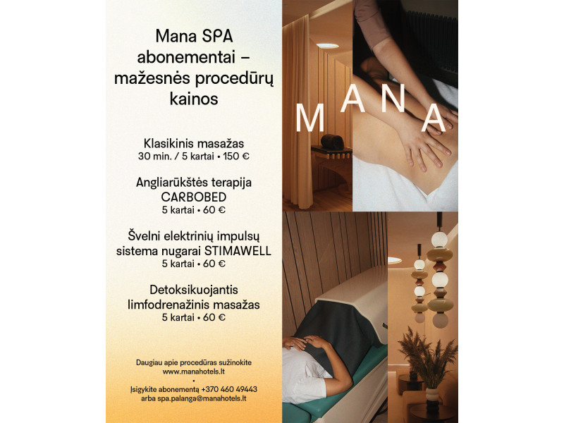 Palangos „Mana“ SPA siūlo įsigyti abonementą – jokio masiškumo, tik daugiau tylos 