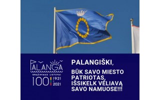 Palanga pasitinka savo grąžinimo Lietuvai šimtmetį ir dabinasi miesto vėliavomis: visi palangiškiai kviečiami ją iškelti savo namuose