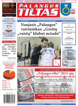 Palangos tilto laikraštis, Data: 2014-12-11, Numeris: 94(1332) 