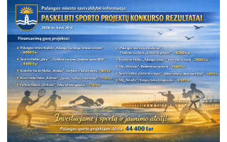 Palangos miesto savivaldybė skelbia sporto projektų konkurso rezultatus