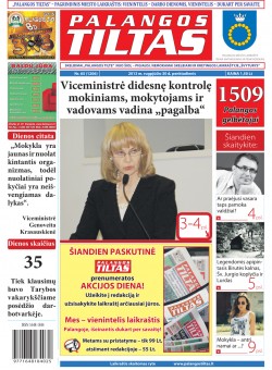 Palangos tilto laikraštis, Data: 2013-08-29, Numeris: 65 (1206) 