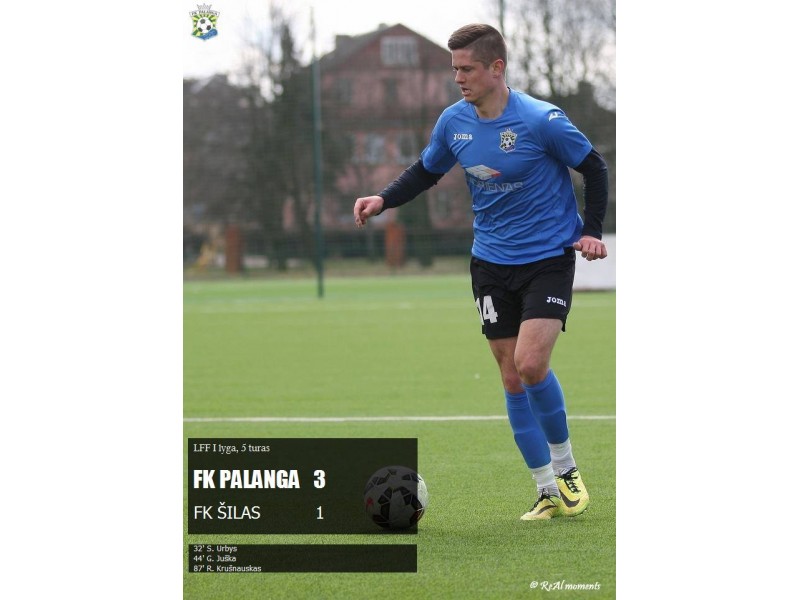 Atkakliose rungtynėse FK „Palanga” iškovojo trečią pergalę